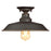 Westinghouse Iron Hill 1 Light SemiFlush, Bronze/Metal Shade