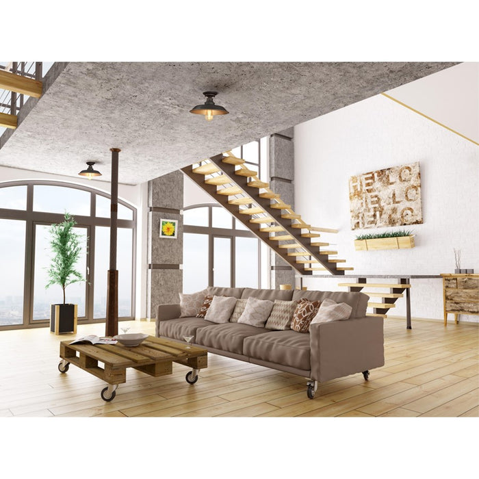 Westinghouse Iron Hill 1 Light SemiFlush, Bronze/Metal Shade