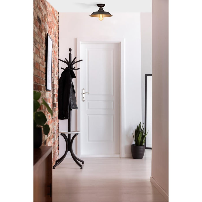 Westinghouse Iron Hill 1 Light SemiFlush, Bronze/Metal Shade