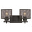 Westinghouse Morrison 2 Light Wall Light, Bronze/Mesh Shades - 6370900