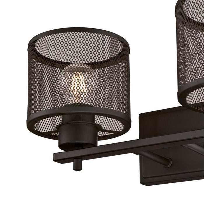 Westinghouse Morrison 2 Light Wall Light, Bronze/Mesh Shades