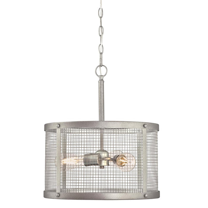 Westinghouse Emmett 3 Light Pendant, Galvanized Steel/Mesh Shade