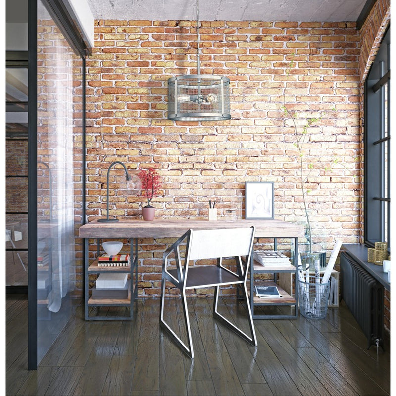 Westinghouse Emmett 3 Light Pendant, Galvanized Steel/Mesh Shade