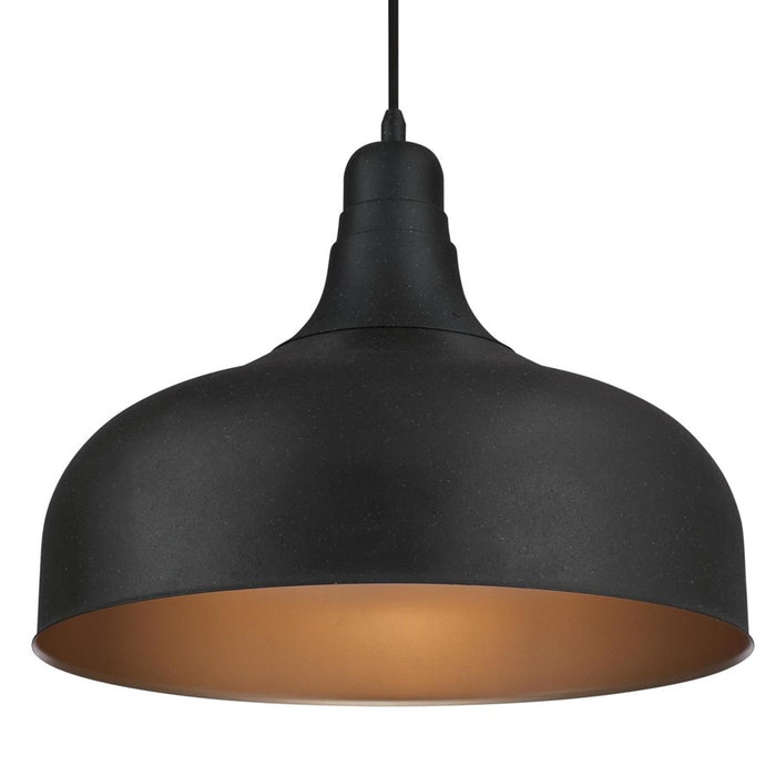 Westinghouse Morton 1 Light Pendant, Textured Iron/Metal Shade