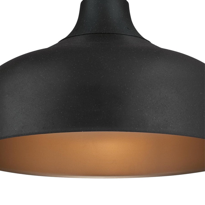 Westinghouse Morton 1 Light Pendant, Textured Iron/Metal Shade