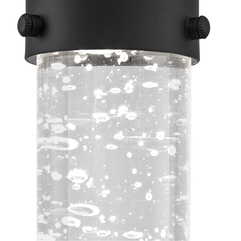 Westinghouse Cava 5in 1-Light Pendant | Contemporary Matte Black and Bubble Glass | Kitchen Island & Dining Room | 5 x 8 in | Model 6372300