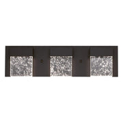 Westinghouse Cava Ii 3 Light Wall Light, Matte Black/Bubble Glass - 6372600