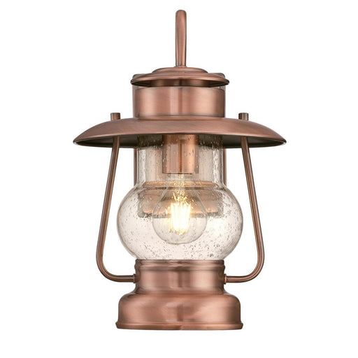Westinghouse Santa Fe 1 Light Wall Light, Washed Copper/Clear Seeded