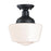 Westinghouse Scholar 1 Light SemiFlush, Textured Black/White Opal