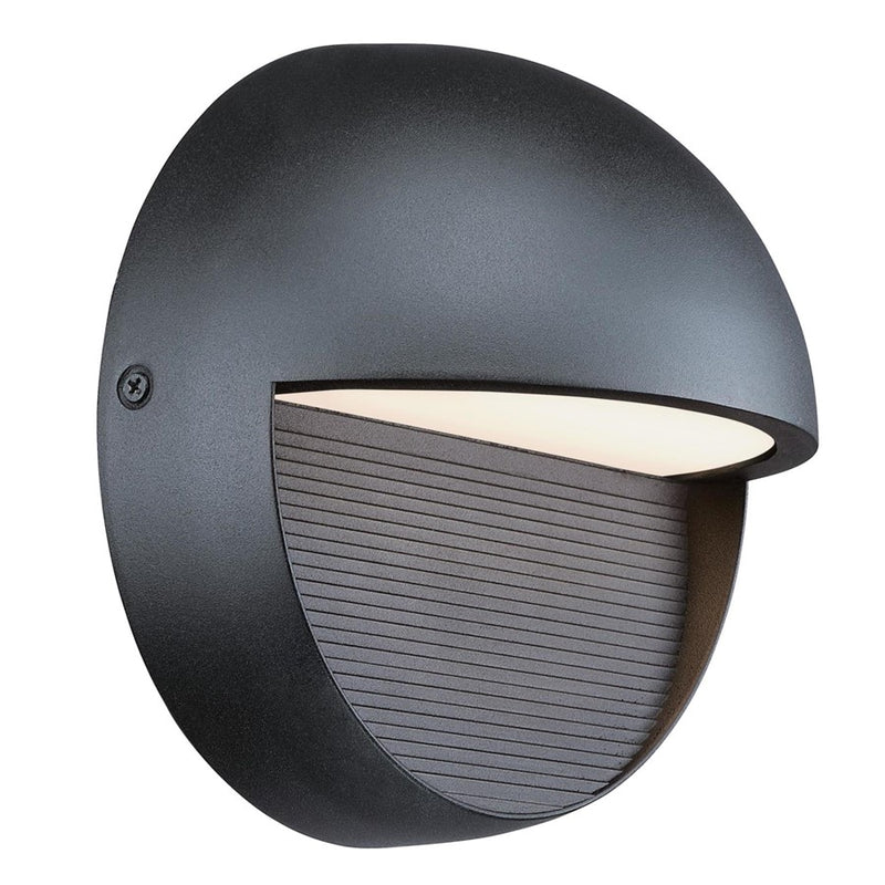 Westinghouse Winslett 6in 1-Light Outdoor Sconce | Transitional Textured Black and Frosted Glass | Deck & Patio | 700 Lumens, 3000K | Model 6579000