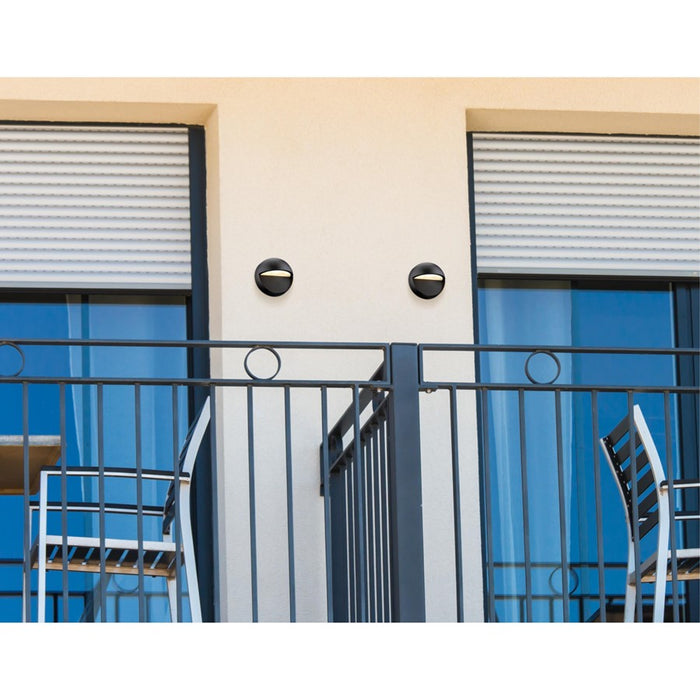 Westinghouse Winslett 1 Light Wall Light, Textured Black/Frosted Glass