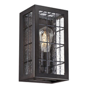Westinghouse Wrightsville 1Lt Wall Light, Bronze/Clear Raindrop Glass - 6580100