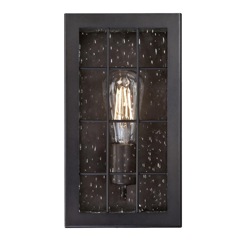 Westinghouse Wrightsville 11in 1-Light Outdoor Sconce | Vintage Oil Rubbed Bronze and Clear Raindrop Glass | Entryway & Porch | Model 6580100