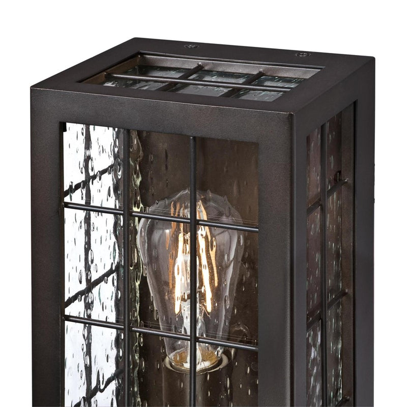 Westinghouse Wrightsville 11in 1-Light Outdoor Sconce | Vintage Oil Rubbed Bronze and Clear Raindrop Glass | Entryway & Porch | Model 6580100