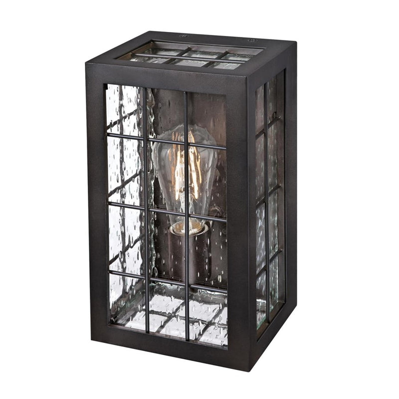 Westinghouse Wrightsville 11in 1-Light Outdoor Sconce | Vintage Oil Rubbed Bronze and Clear Raindrop Glass | Entryway & Porch | Model 6580100