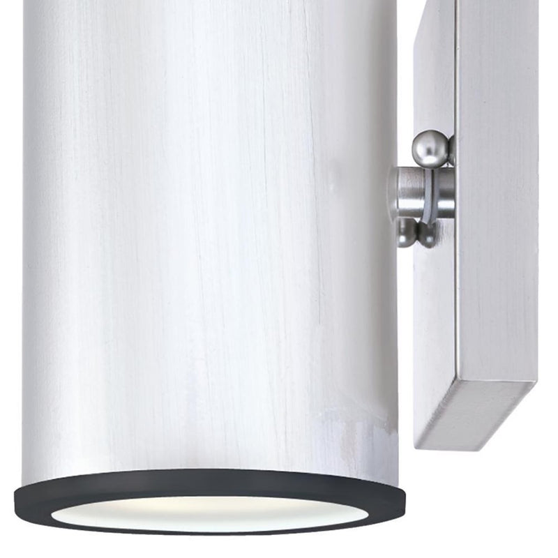 Westinghouse Mayslick 7in 1-Light Outdoor Sconce | Contemporary Nickel Luster and Frosted Glass | Entryway & Deck | 5 x 5 x 7 in | Model 6580700
