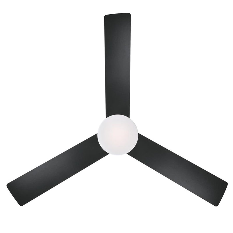 Westinghouse Alta Vista 52in 3-Blade Ceiling Fan with Light | Contemporary Matte Black and Opal Frosted Glass | Living Room & Great | Model 7205900