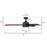 Westinghouse Alta Vista 3Bld 52" Ceiling Fan, LED Light, Matte Black