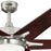 Westinghouse Cayuga 6Bld 60" Ceiling Fan, LED Light Kit, Nickel/Rosewood