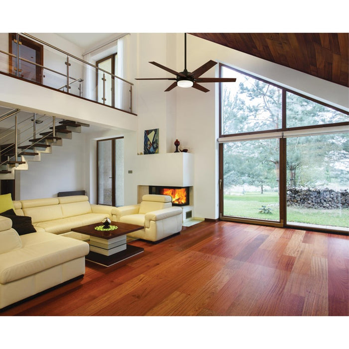 Westinghouse Cayuga 6Bld 60" Ceiling Fan, LED Light Kit, Bronze/Applewood