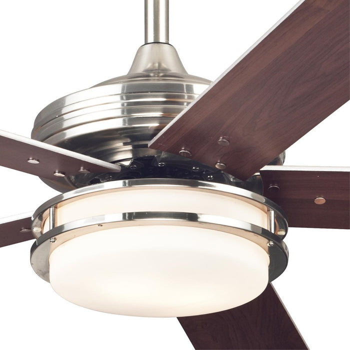 Westinghouse Castle Led 5Bld 52" Ceiling Fan, LED Light Kit, Nickel/Maple