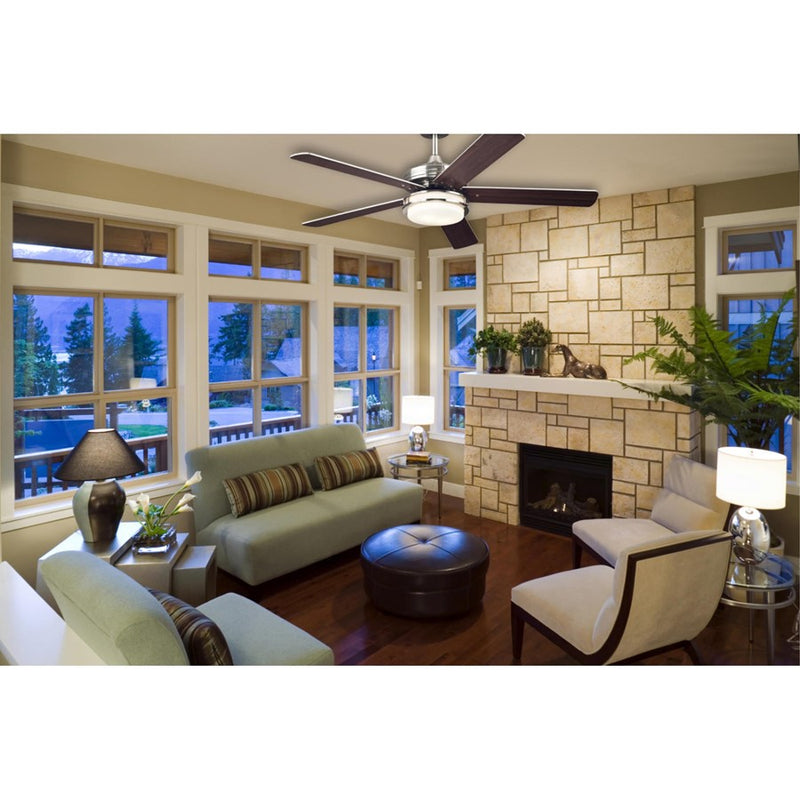 Westinghouse Castle Led 5Bld 52" Ceiling Fan, LED Light Kit, Nickel/Maple