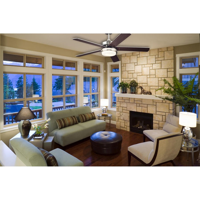 Westinghouse Castle Led 5Bld 52" Ceiling Fan, LED Light Kit, Nickel/Maple