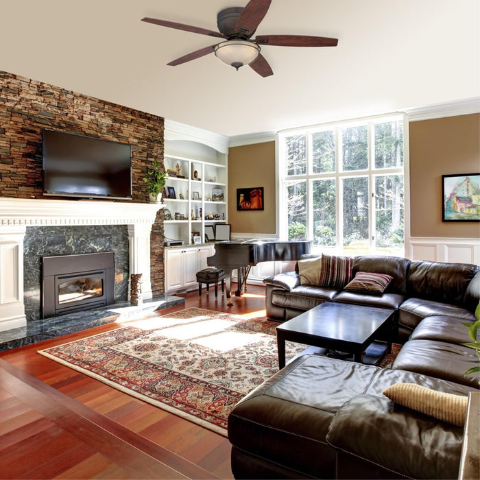 Westinghouse Carolina Led 5Bld 52" Fan, LED Light Kit, Bronze/Applewood