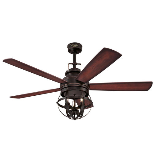 Westinghouse Stella Mira 5Bld 52" Fan, LED Kit, Bronze/HL/Applewood - 7217100