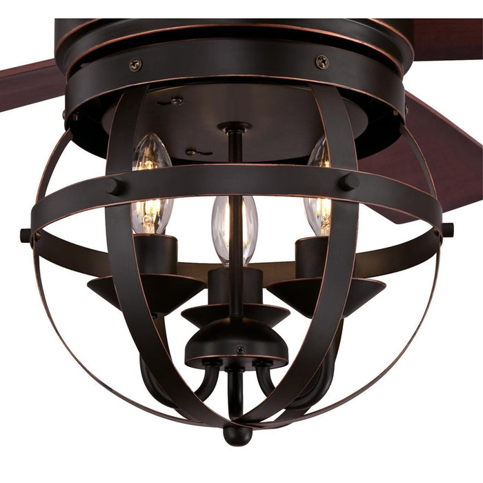 Westinghouse Stella Mira 5Bld 52" Fan, LED Kit, Bronze/HL/Applewood