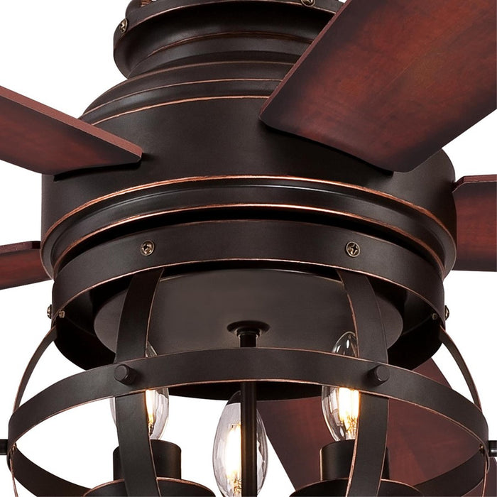 Westinghouse Stella Mira 5Bld 52" Fan, LED Kit, Bronze/HL/Applewood