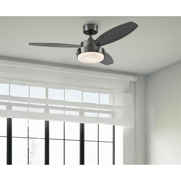 Westinghouse Alloy 3 Blade 42" Ceiling Fan, LED Light, Gun Metal/Black