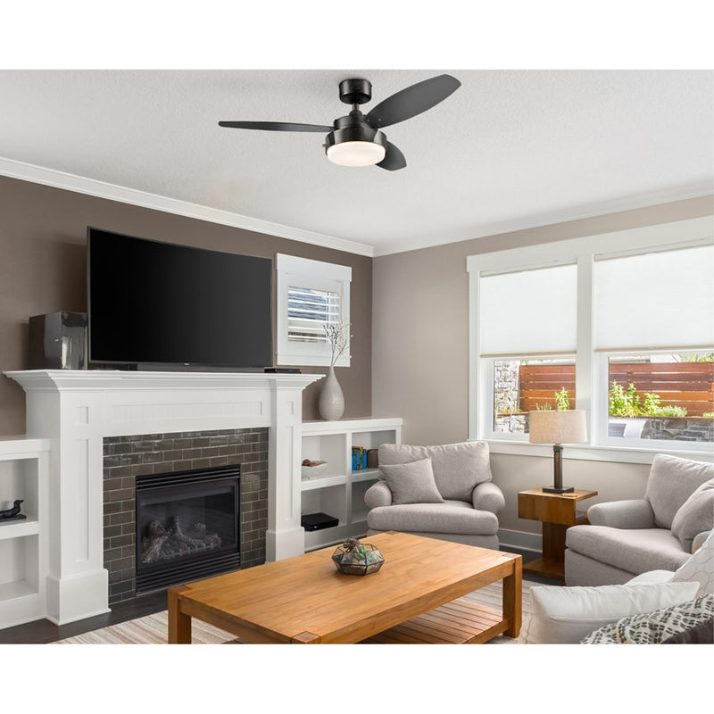 Westinghouse Alloy 3 Blade 42" Ceiling Fan, LED Light, Gun Metal/Black