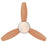 Westinghouse Alloy 3Bld 42" Ceiling Fan, LED Light, Nickel/Beech