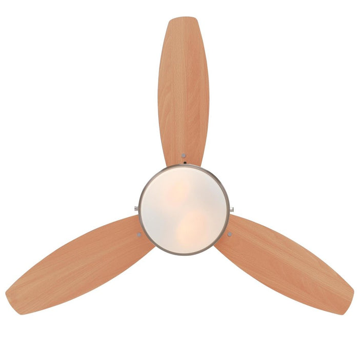 Westinghouse Alloy 3Bld 42" Ceiling Fan, LED Light, Nickel/Beech