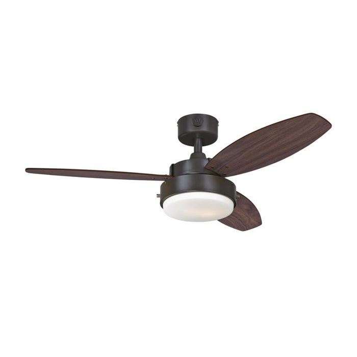 Westinghouse Alloy 3Bld 42" Ceiling Fan, LED Light, Bronze/Walnut - 7222500