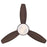 Westinghouse Alloy 3Bld 42" Ceiling Fan, LED Light, Bronze/Walnut