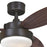 Westinghouse Alloy 3Bld 42" Ceiling Fan, LED Light, Bronze/Walnut