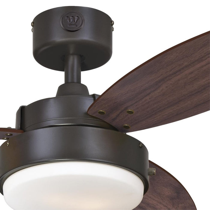 Westinghouse Alloy 3Bld 42" Ceiling Fan, LED Light, Bronze/Walnut