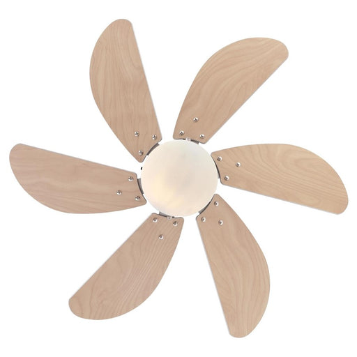 Westinghouse Turbo Swirl 6Bld 30" Fan, LED Light, Aluminum/Light Maple