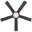 Westinghouse Comet 5Bld 52" Ceiling Fan, LED Light, Black/Black