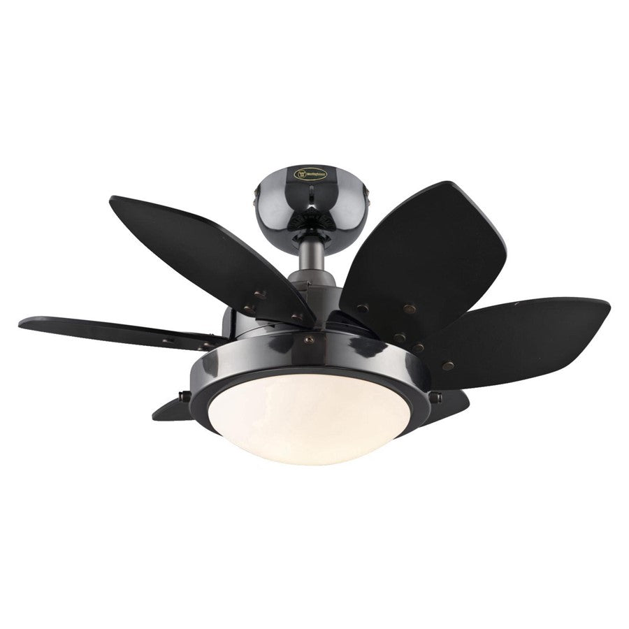 Westinghouse Quince 6 Blade 24" Ceiling Fan, LED, Gun Metal/Black - 7224600
