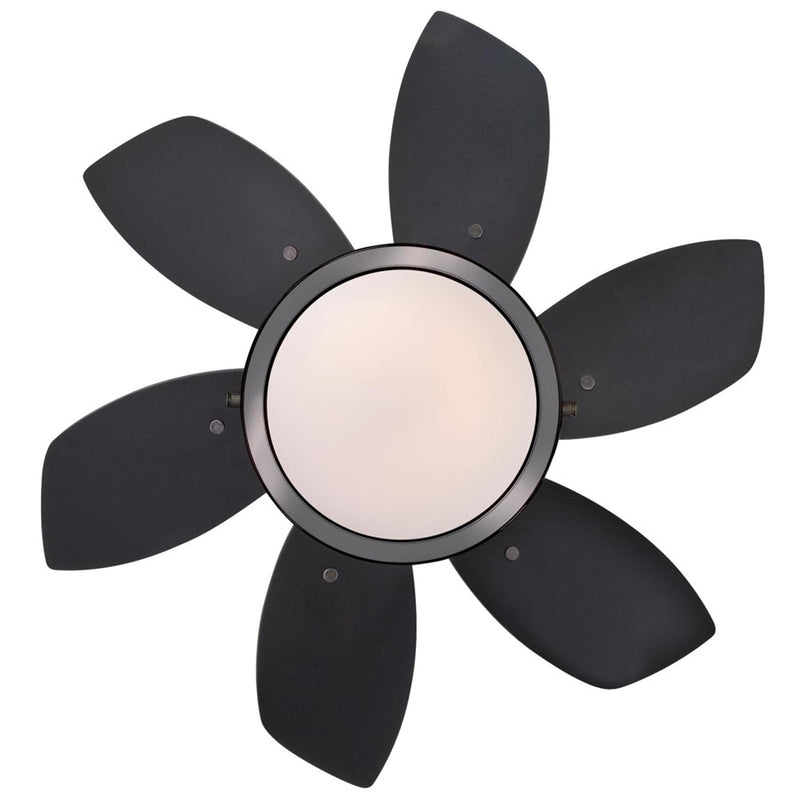 Westinghouse Quince 24in 6-Blade LED Ceiling Fan | Gun Metal and Reversible Black/Graphite MDF | Small Bedrooms & Kitchens | Model 7224600