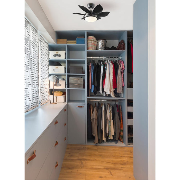 Westinghouse Quince 6 Blade 24" Ceiling Fan, LED, Gun Metal/Black