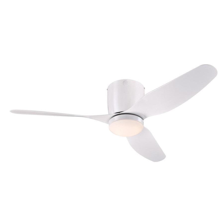 Westinghouse Carla 3 Blade 46" Ceiling Fan, LED Light, White/White - 7225100