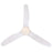 Westinghouse Carla 3 Blade 46" Ceiling Fan, LED Light, White/White