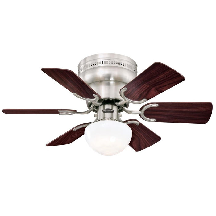 Westinghouse Petite 6Bld 30" Ceiling Fan, LED Light, Nickel/Rosewood - 7230700