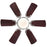 Westinghouse Petite 6Bld 30" Ceiling Fan, LED Light, Nickel/Rosewood