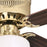 Westinghouse Casanova Supreme 4Bld 42" Fan, LED Light, Brass/Walnut