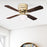 Westinghouse Casanova Supreme 4Bld 42" Fan, LED Light, Brass/Walnut
